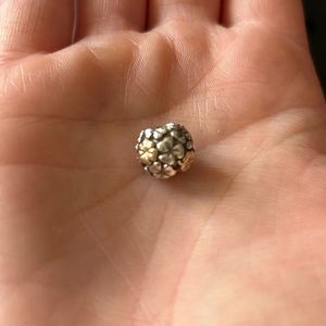 PANDORA Sterling Silver with 14K Gold Lucky Clover Irish Shamrock Bead